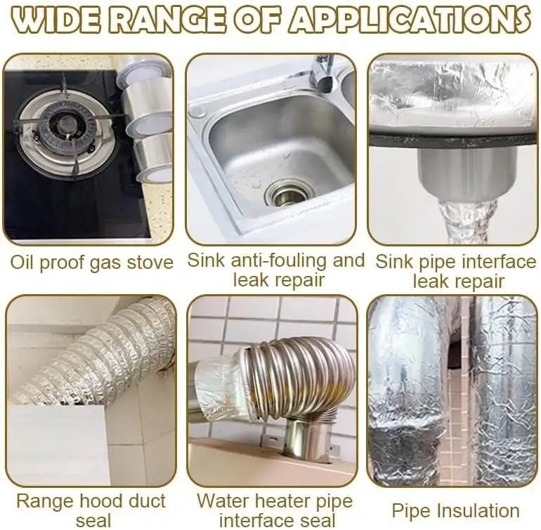 High Temperature Resistant Aluminum Foil Tape For Kitchen