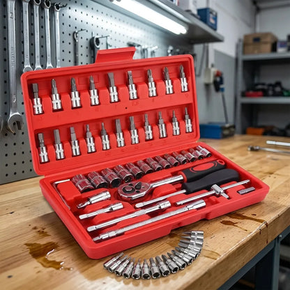 46-Piece Ratchet Wrench Set