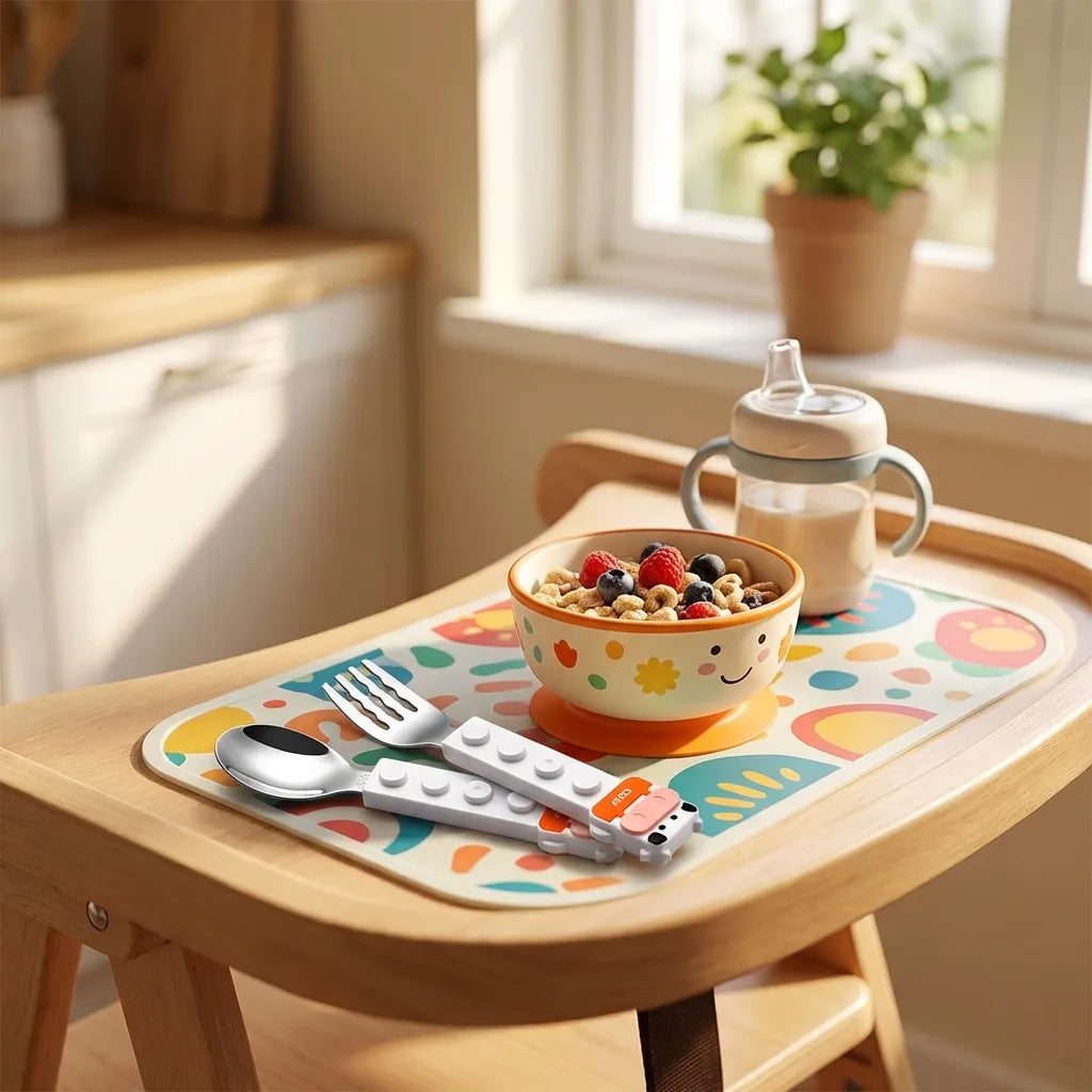 Cow Shaped Grip Spoon and Fork