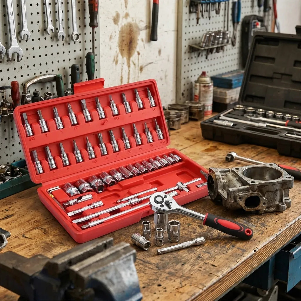 46-Piece Ratchet Wrench Set