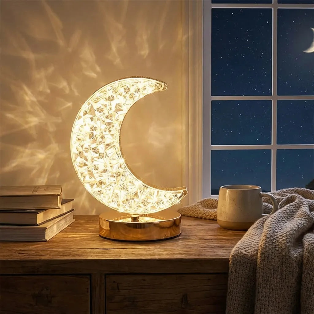 Moon Shape Touch Table Lamp