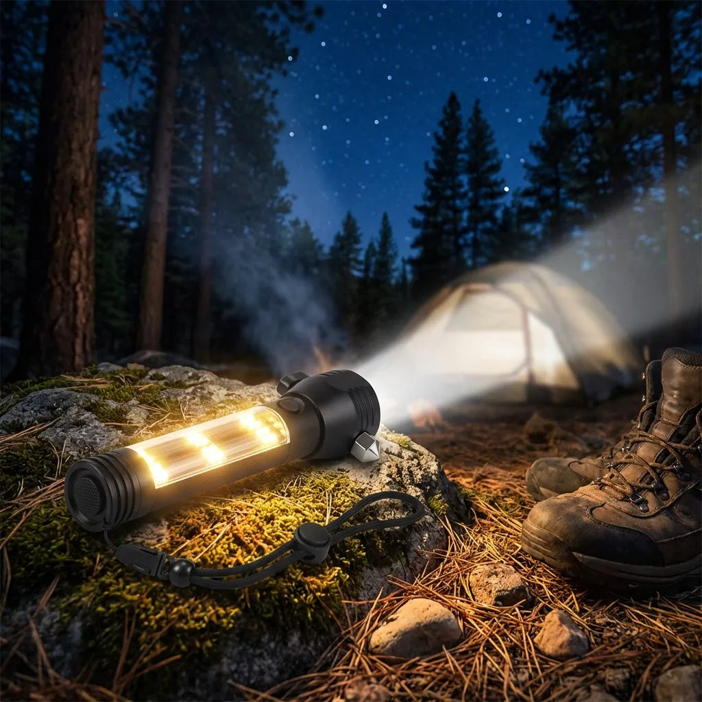 Solar-Powered Emergency Flashlight