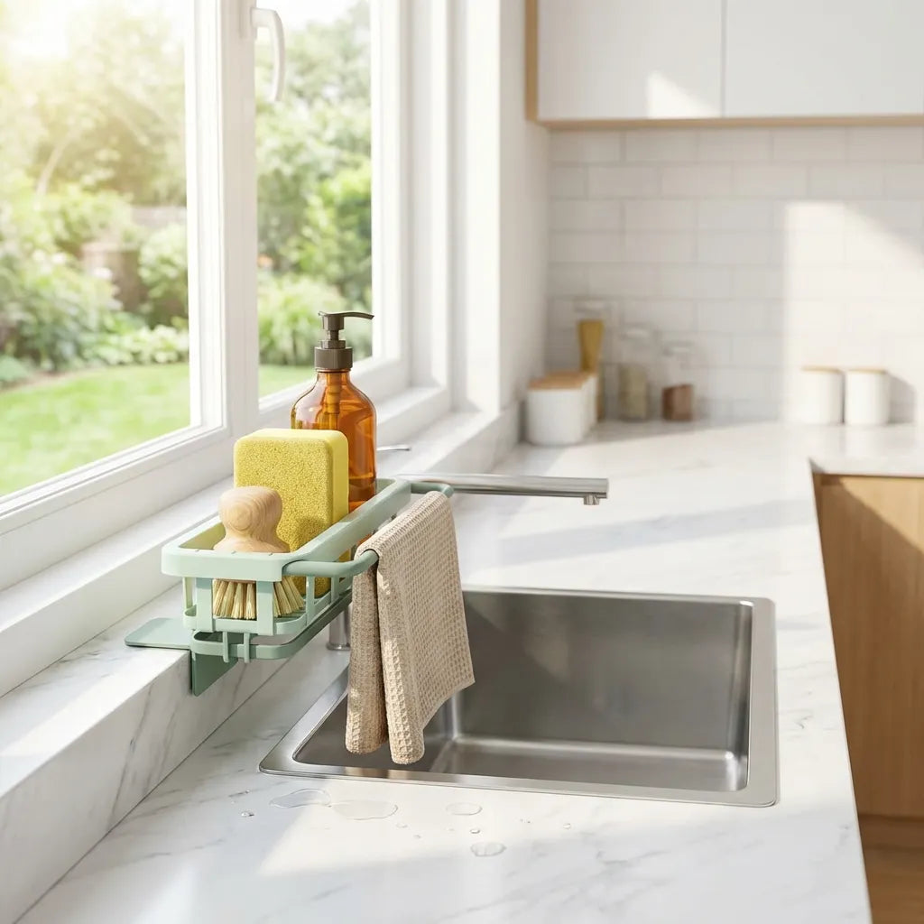 Retractable Sponge Storage Hanging Rack