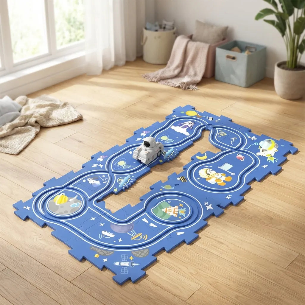 Puzzle Rail car Race Slot Car Track Set