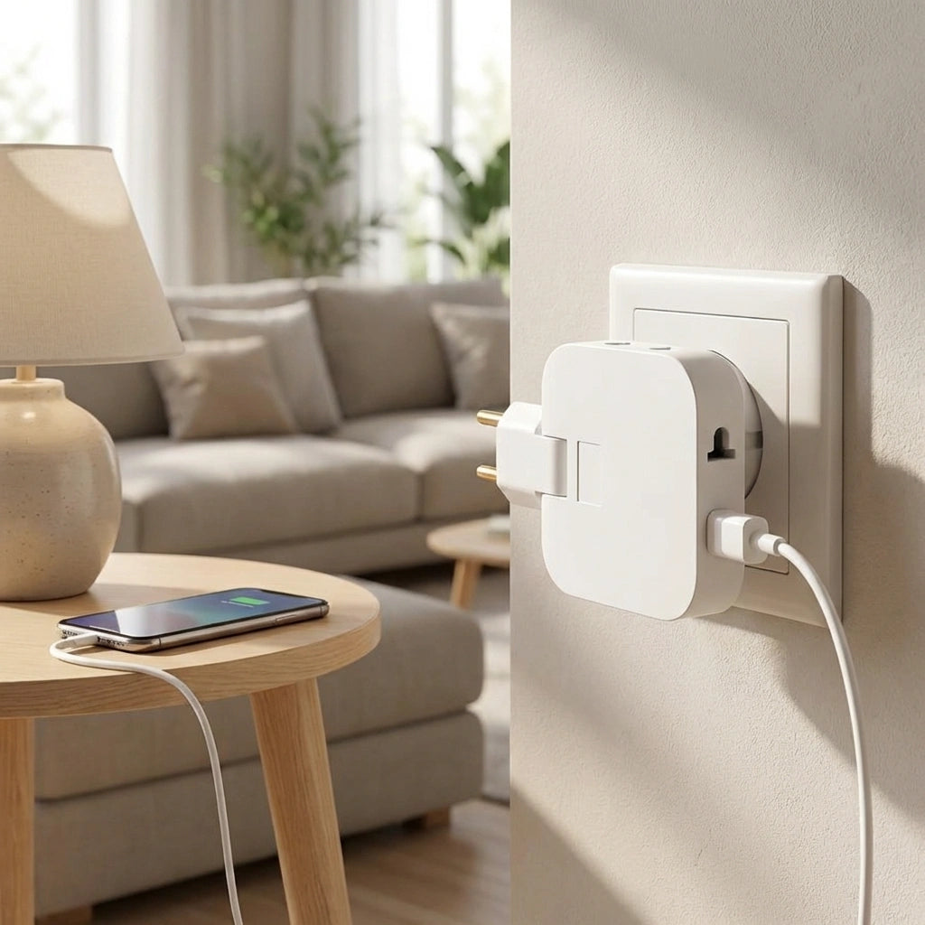 Rotating EU Plug Extender