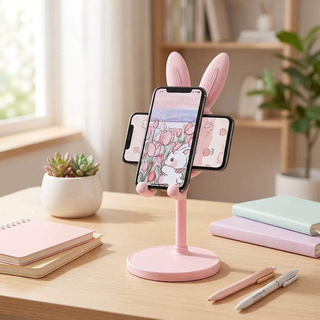 Adjustable Rabbit Cartoon Phone Stand