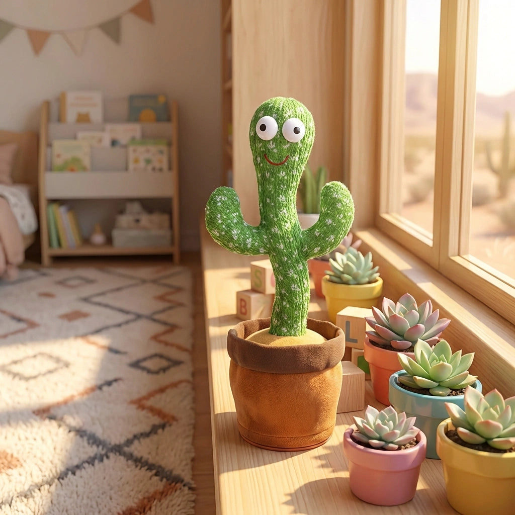 LED Musical Dancing and Mimicry Cactus Toy
