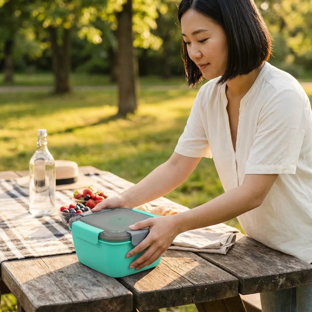 Lunch Box with 3 Compartments