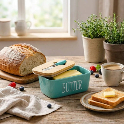 Ceramic Butter Dish with Lid