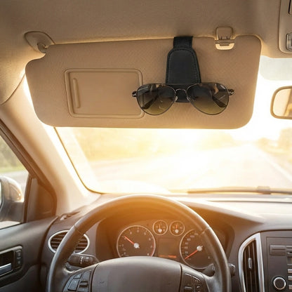 Leather Car Visor Clip