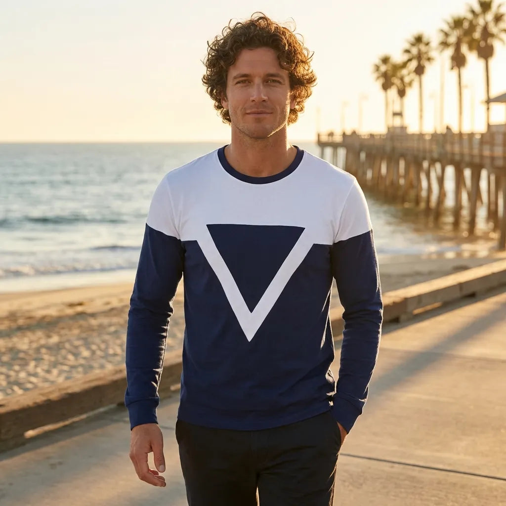 Cotton Blend Stripes Full Sleeves T-Shirts