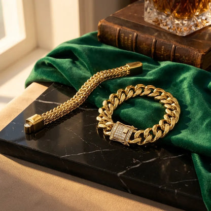 BD Gold Cuban Bracelet Men