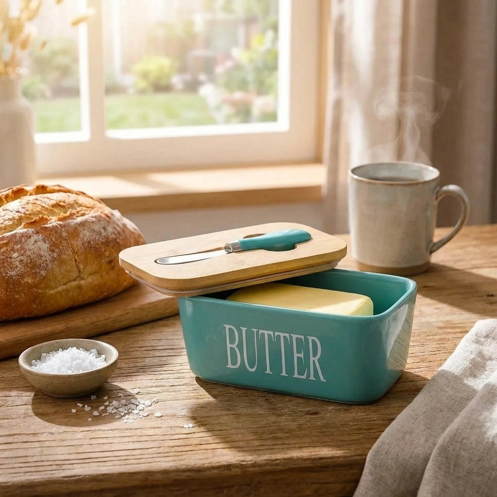 Ceramic Butter Dish with Lid