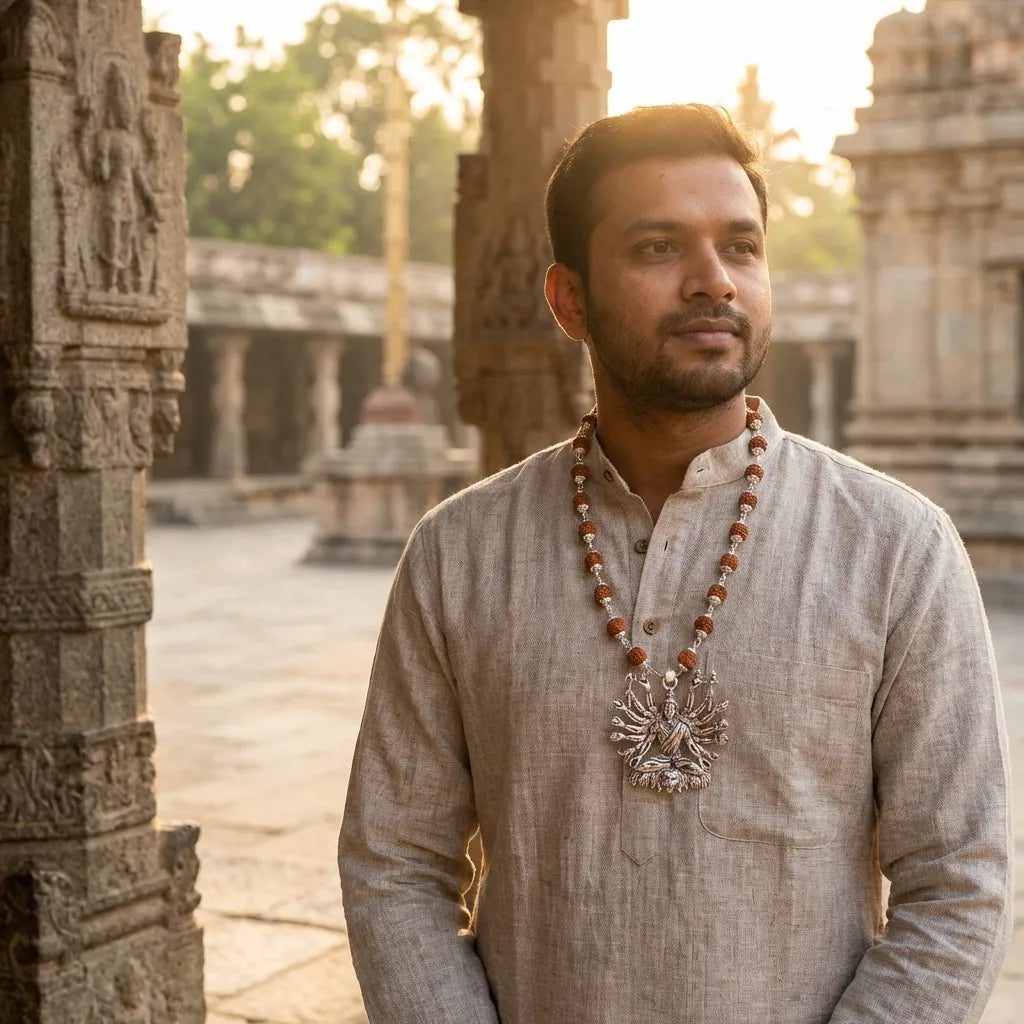 Men’s Shiva Silver Pendant