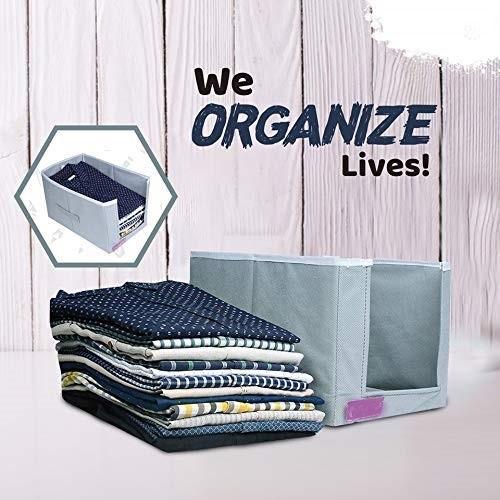 Cloth Organizer Non Woven Foldable Cloth Organizer (Pack of 3)