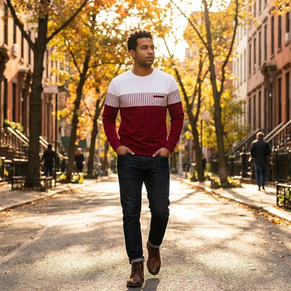 Maroon Block Style Tees