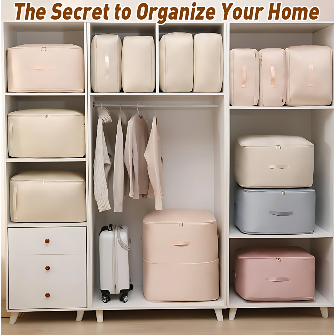 Storage Space Saving Self Compression Organizer