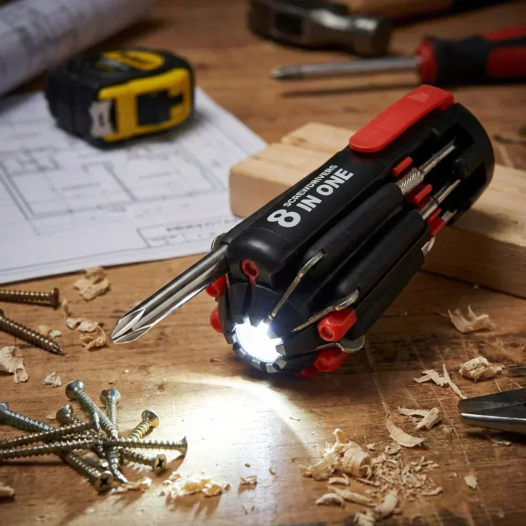 Best 8-in-1 folding screwdriver with light - screwdrivers | 2026 | fast shipping