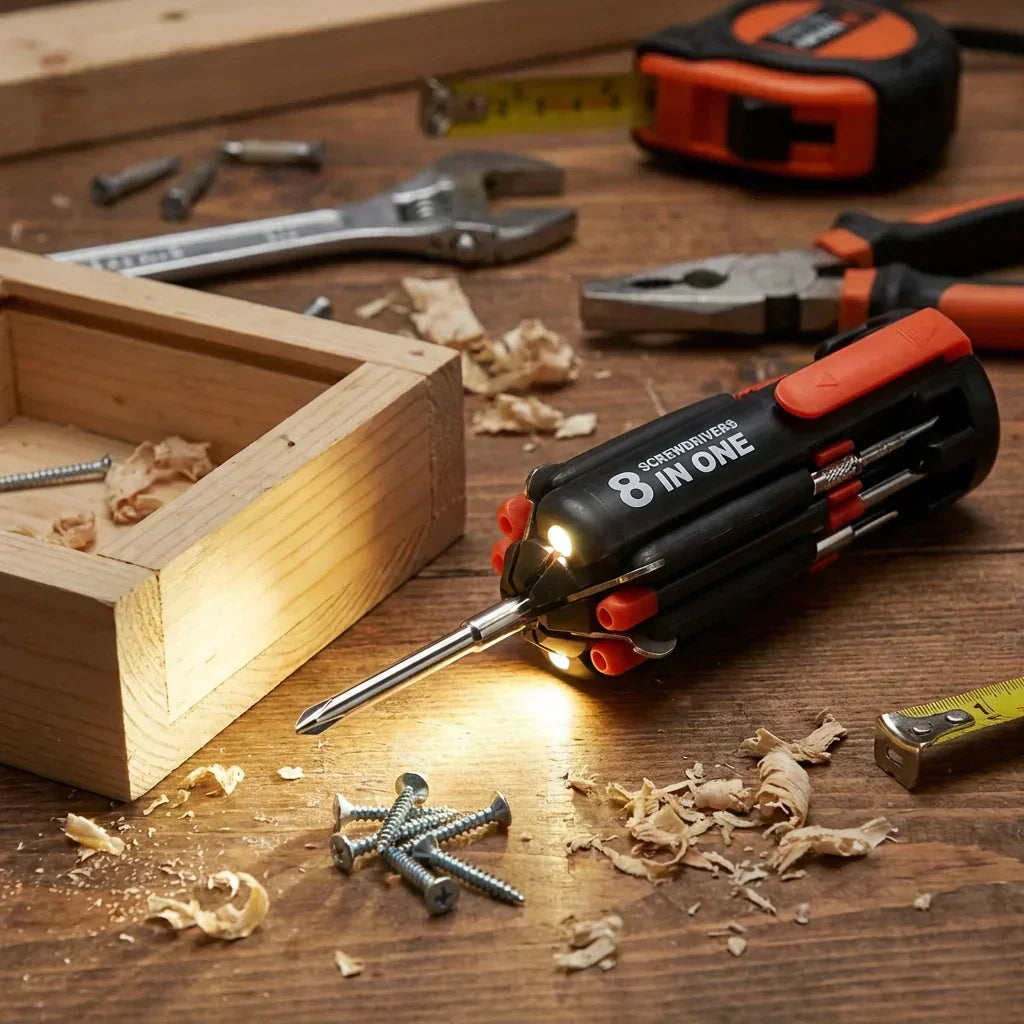 Best 8-in-1 folding screwdriver with light - screwdrivers | 2026 | fast shipping