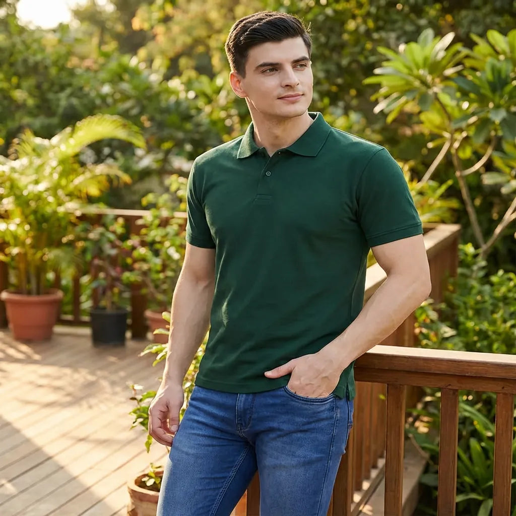 Bottle Green Polo Tee