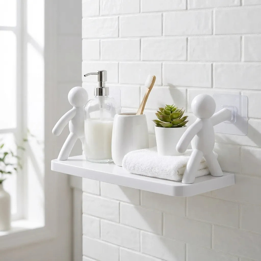 Wall Hanging Bathroom Shelf Storage Rack (Pack of 2)