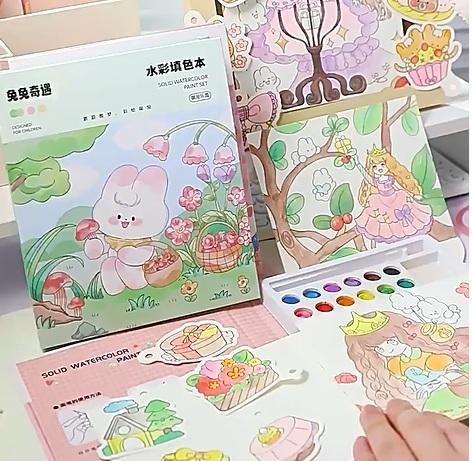 Cartoon Art Coloring Painting Set for Kid’s