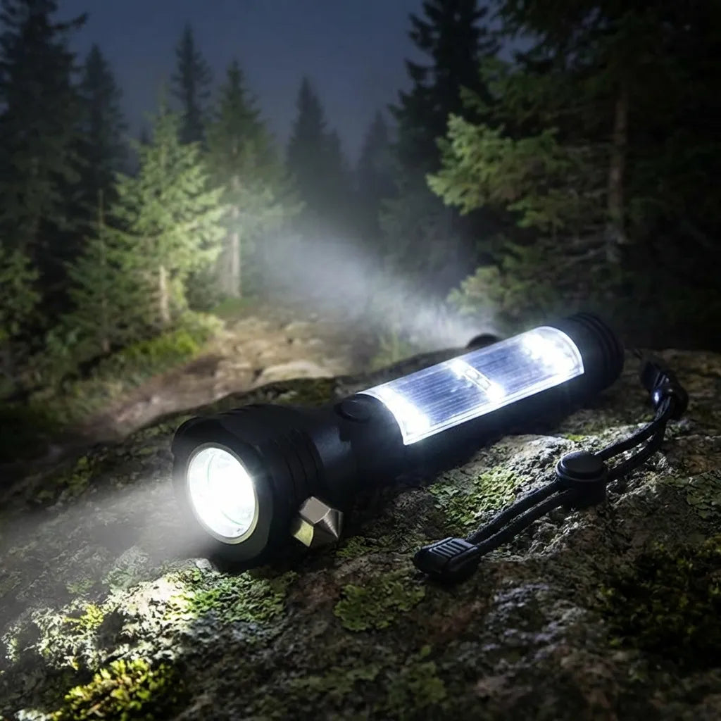Solar-Powered Emergency Flashlight