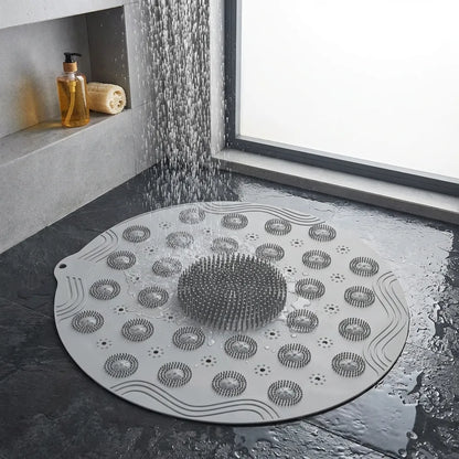 Silicone Non Slip Round Bathroom Mat