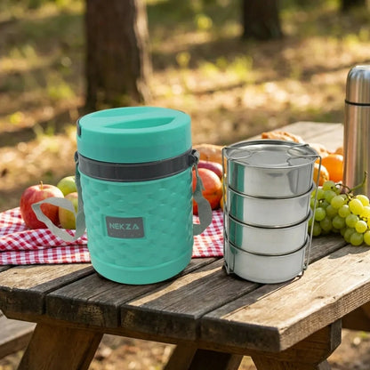 Insulated 4 Compartment Stainless Steel Tiffin Box