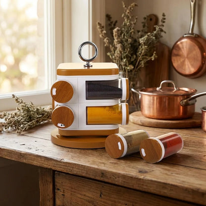 8-Jar Revolving Spice Rack