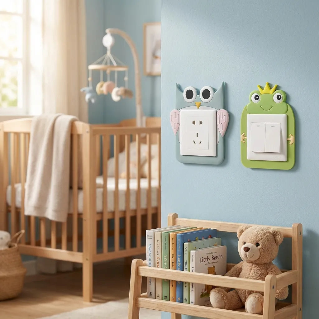 Glowing Cartoon Power Socket Stickers (Pack of 2)