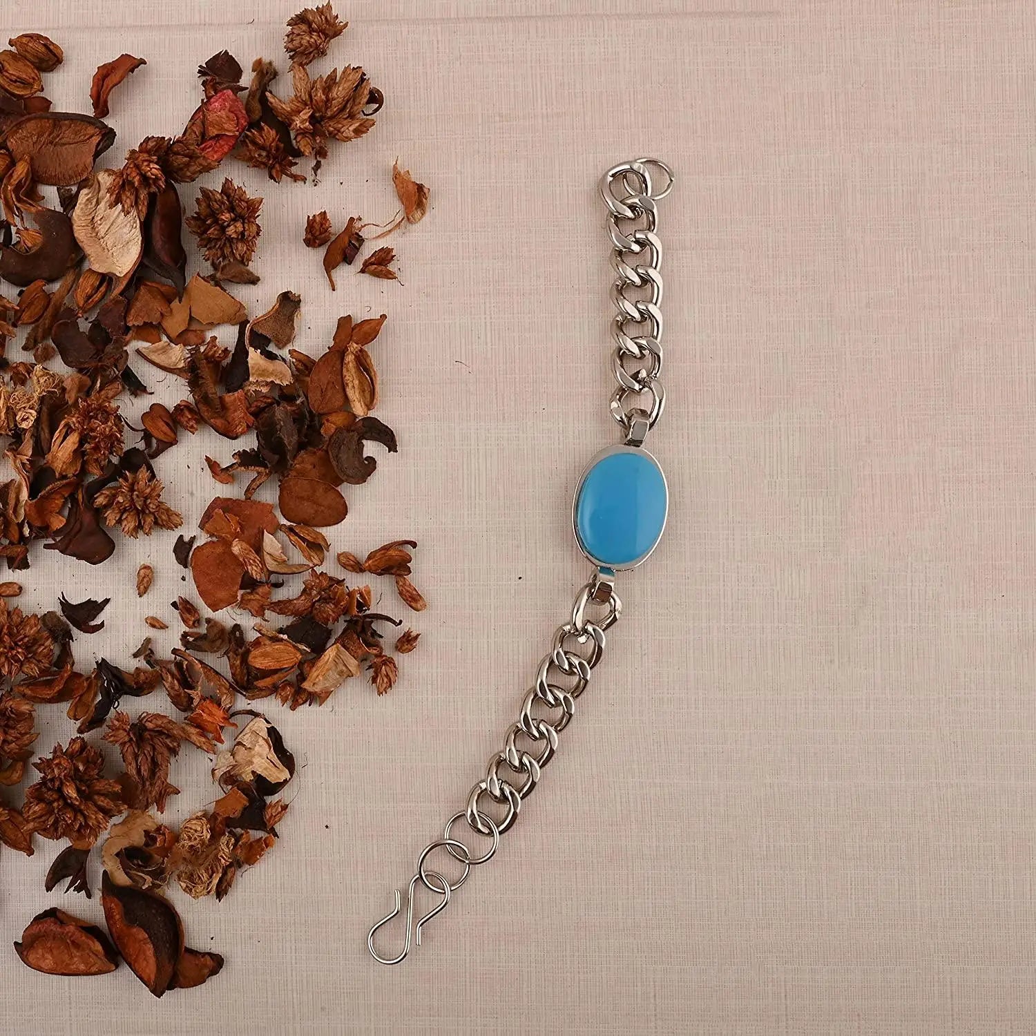 Gleaming Beads & Silver Plated Men’s Bracelet