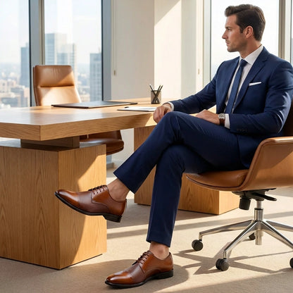 Polished Brown Dress Shoes