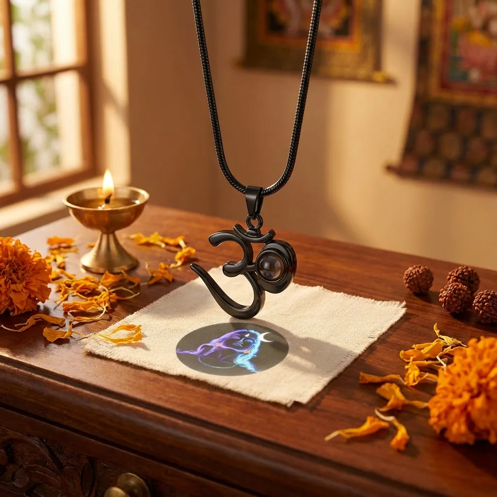 OM Adiyogi Steel Pendant