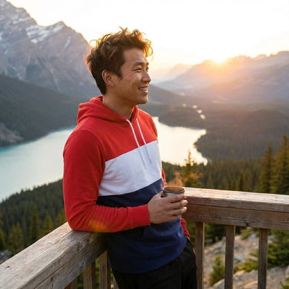 Men’s Color Block Hoodie Tee