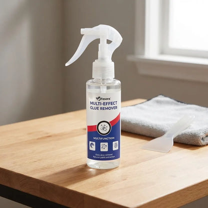 Fezora Multipurpose Sticker Adhesive Glue Remover Spray, Sticker Lifter Stain Remover Adhesive Cleaner All Purpose Effective Adhesive Remover Liquid for Glass, Metal, Wall 150 ml