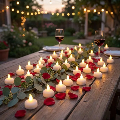 Flameless Floating Tea Lights (24 Pc)