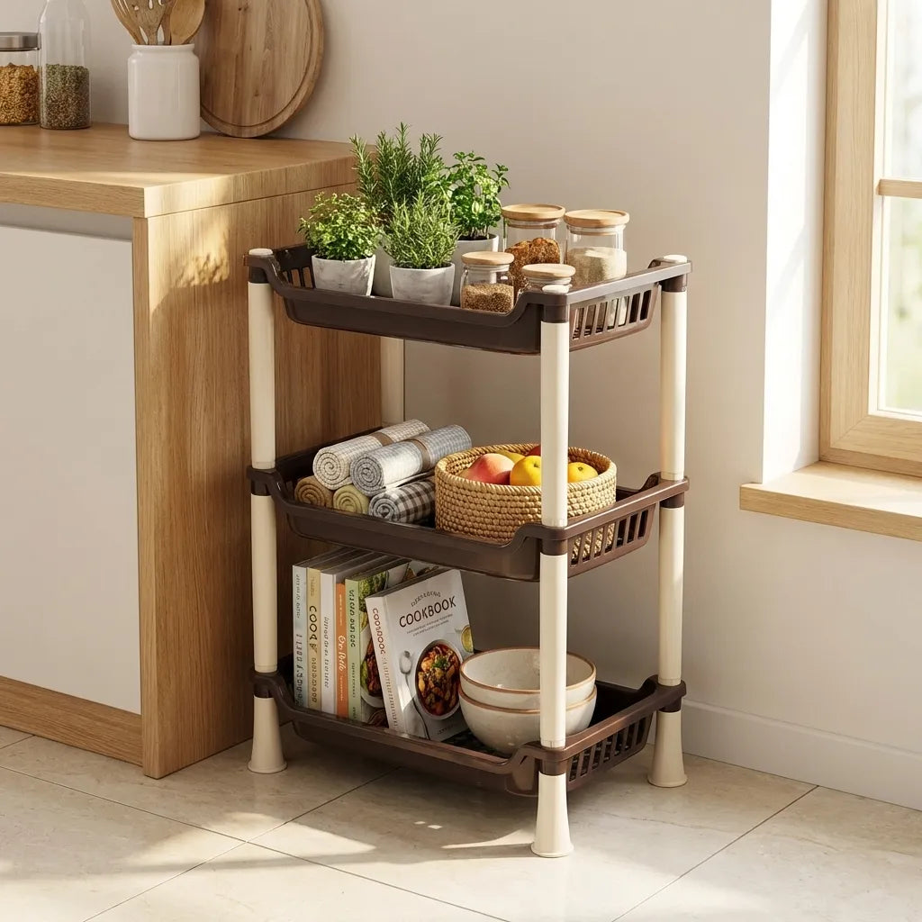 Stand Rack Storage 3 3-tier storage rack - factorybuy – MaxSmile
