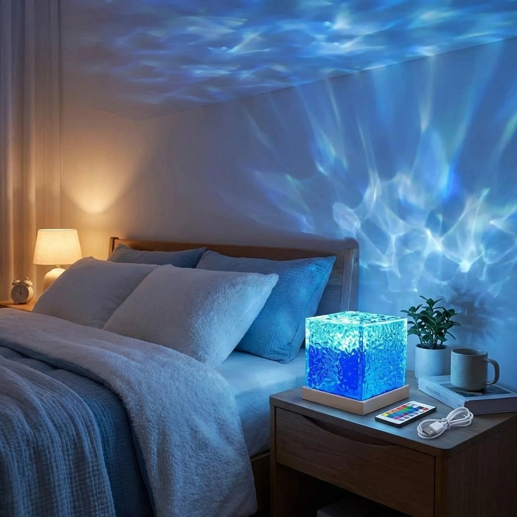 Rotating Ripple Night Light