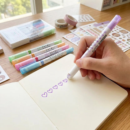 Stamp Pen Liner Pen Roller Type 6 Design and Pack of 6 Color 6