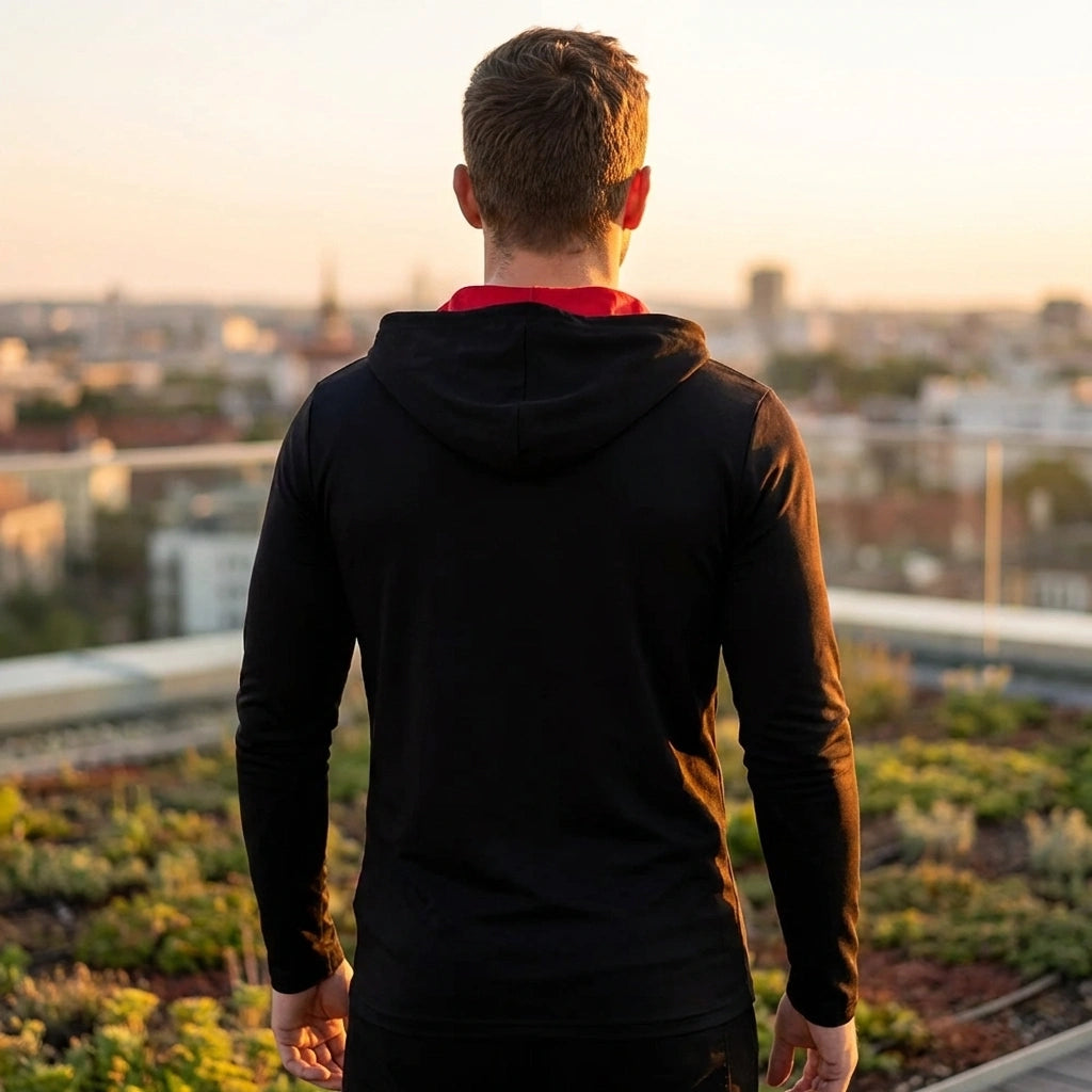 Black Cotton Hoodie Duo