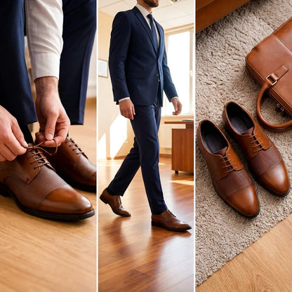 Polished Brown Dress Shoes