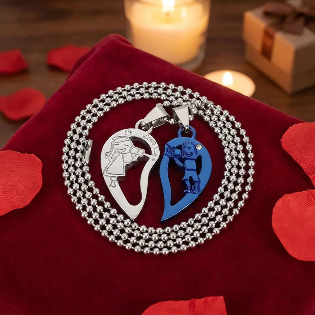 Broken Hearth shape valentine locket