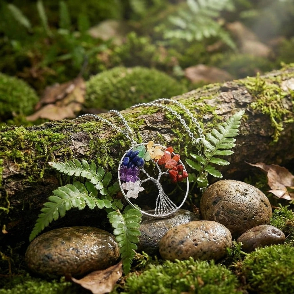 Tree of Life with 7 Chakra Pendant with chain