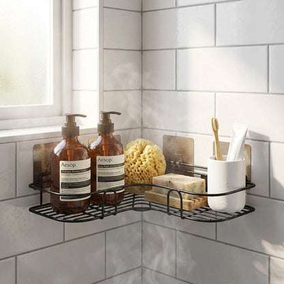 Metal Bathroom Corner Rack Storage Shelves