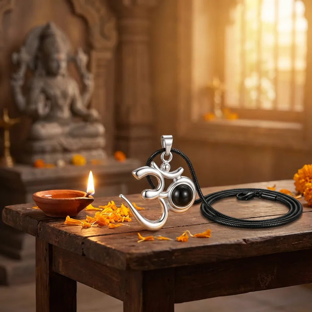 OM Adiyogi Steel Pendant