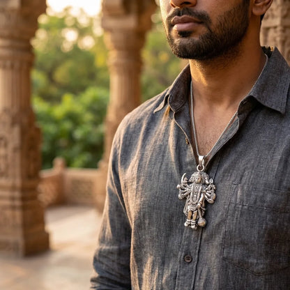 5 Mukhi Standing Hanumanji Pendant with Chain