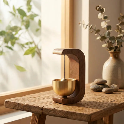 Japanese-style wooden magnetic door chime