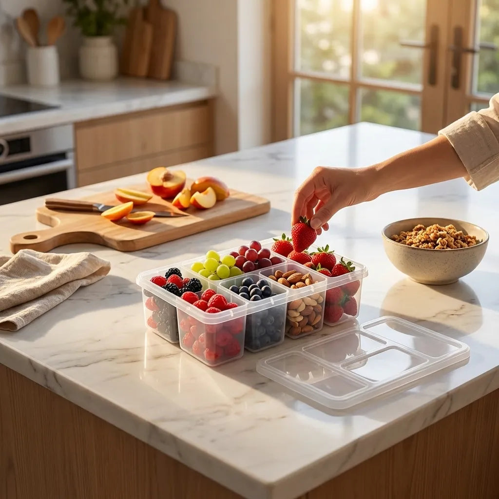 5-Compartment Fridge Organizer