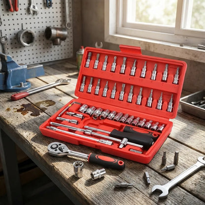 46-Piece Ratchet Wrench Set
